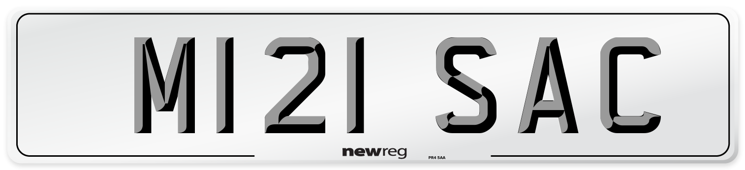 M121 SAC Number Plate from New Reg